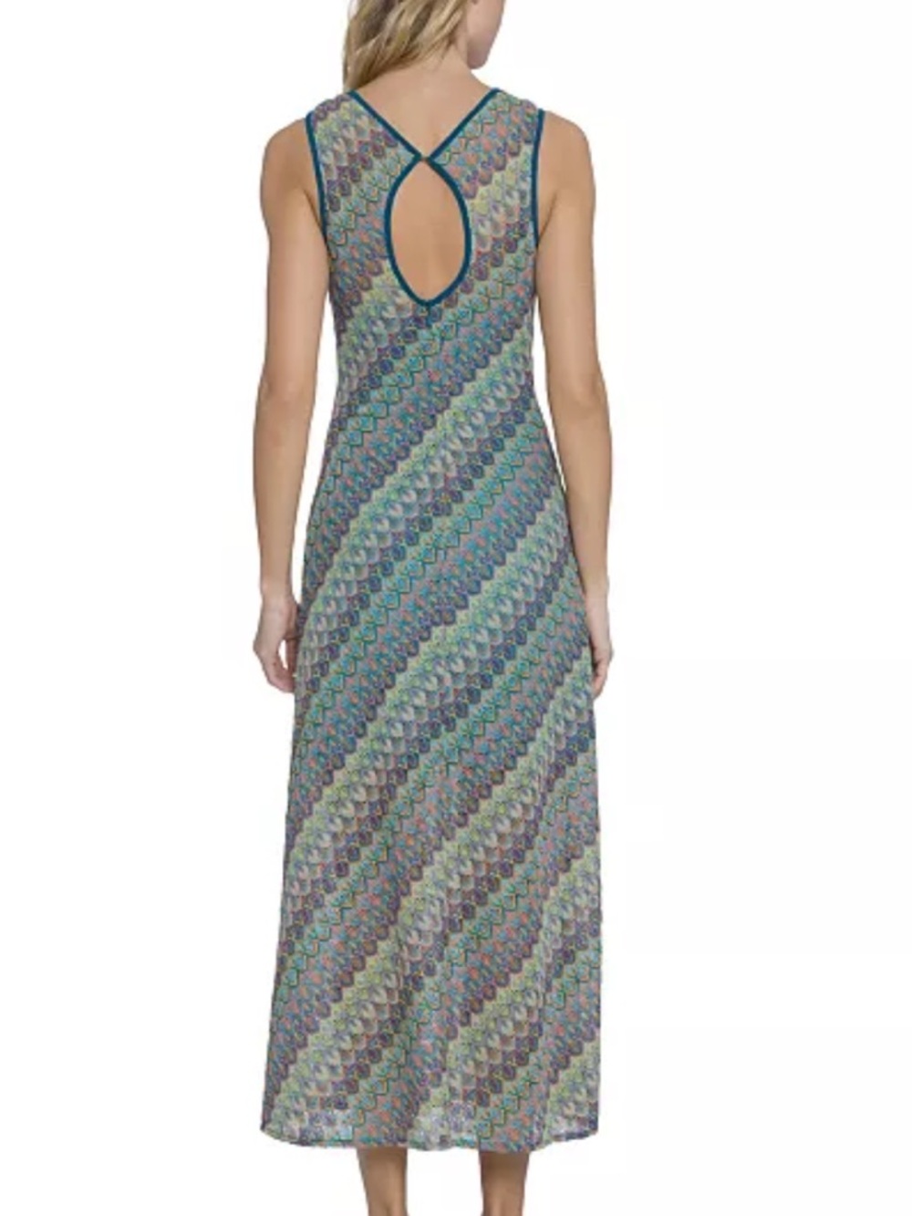 Donna Morgan Multicolor Crochet Maxi Dress - Includes Second Layer